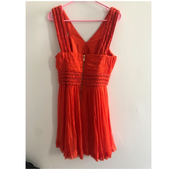 Orange French Connection Cocktail Dress Sz 8 - Picture 2 of 5